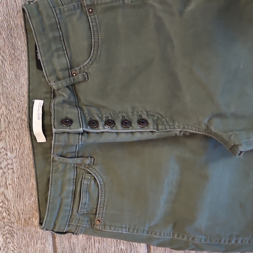 Olive Green High Waisted Jeans Size 10 30 - Picture 3 of 5